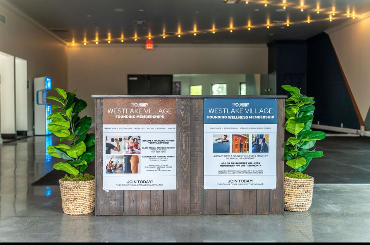 The Foundry Westlake Village Day Pass! Take Advantage of ALL the Wellness Amenities Including Cold Plunge, Red Light Infrared Sauna, and Normatec Leg Compression Therapy For Just $18! (Value $40). May Purchase THREE Per Person!